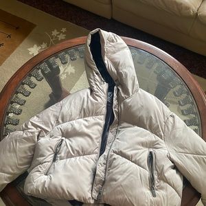 beige puffer jacket